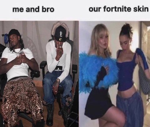 me and bro our fortnite skin