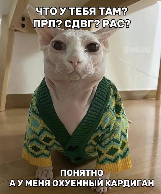 ЧТО У ТЕБЯ ТАМ? NPN? СДВГ? ПОНЯТНО АУМЕНЯ ОХУЕННЫЙ КАРДИГАН