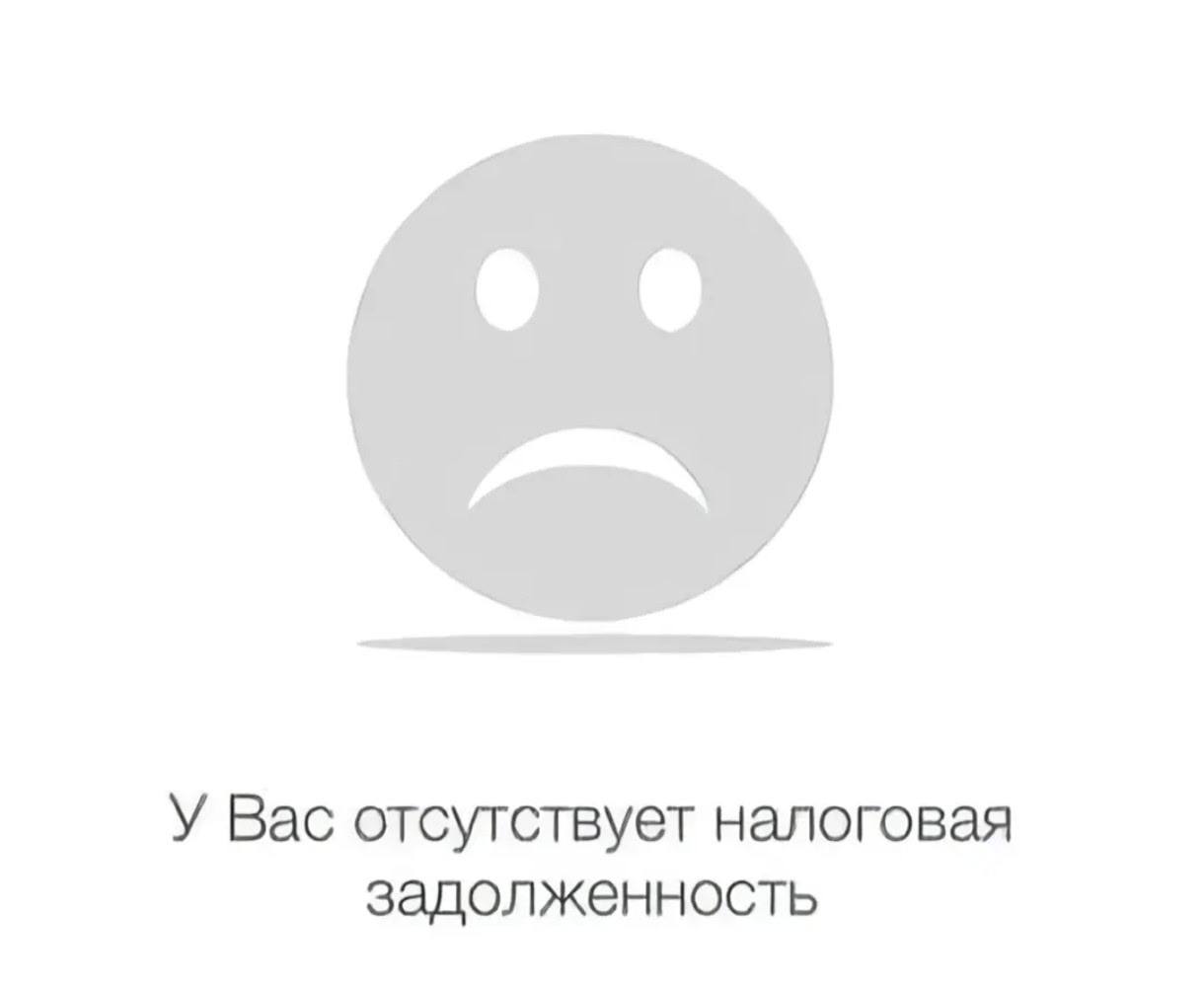 У Вас отсутствует налоговая задолженность