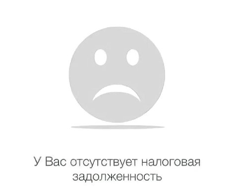 У Вас отсутствует налоговая задолженность