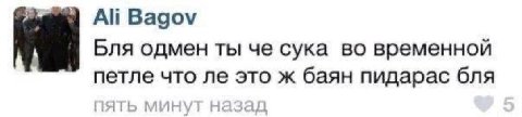 Ali Bagov Бля одмен ты че сука во временной петле что это ж баян пидарас бля