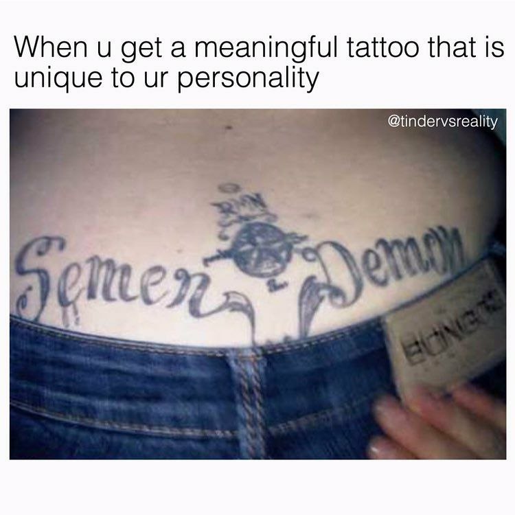 When и get а meaningful tattoo that is unique to personality @tindervsreality