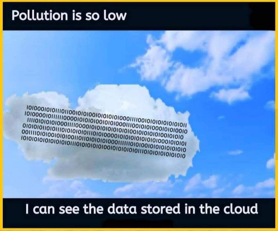 Pollution is so low 101000 01100101 1010000; OTT 0101 1010 010100 101 0 0011110010 010101011 1010101011 101010 010101001 1010010 010 101010 101010 01010 can see the data stored the cloud