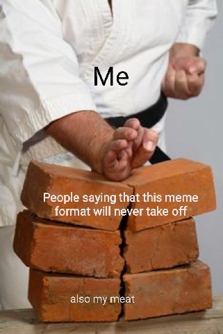 People saying that this meme format will never take off also my meat