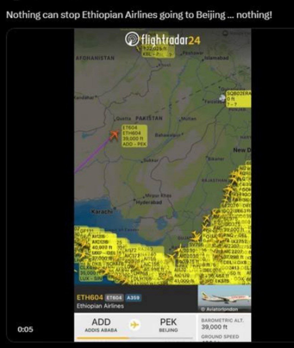Nothing can stop Ethiopian Airlines going to Beijing nothing! Hah aes New О Ethiopian
