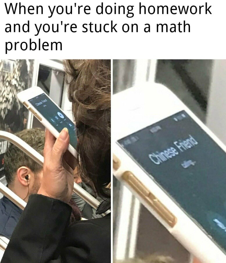 When you're doing homework and you're stuck on a math problem 2 4
