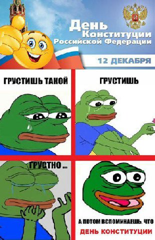 12 ДЕКАБРЯ ГРУСТИШЬ ТАКОЙ 2 4 4) a А ПОТОМ ВСПОМИНАЕШЬ. ЧТО ДЕНЬ КОНСТИТУЦИИ