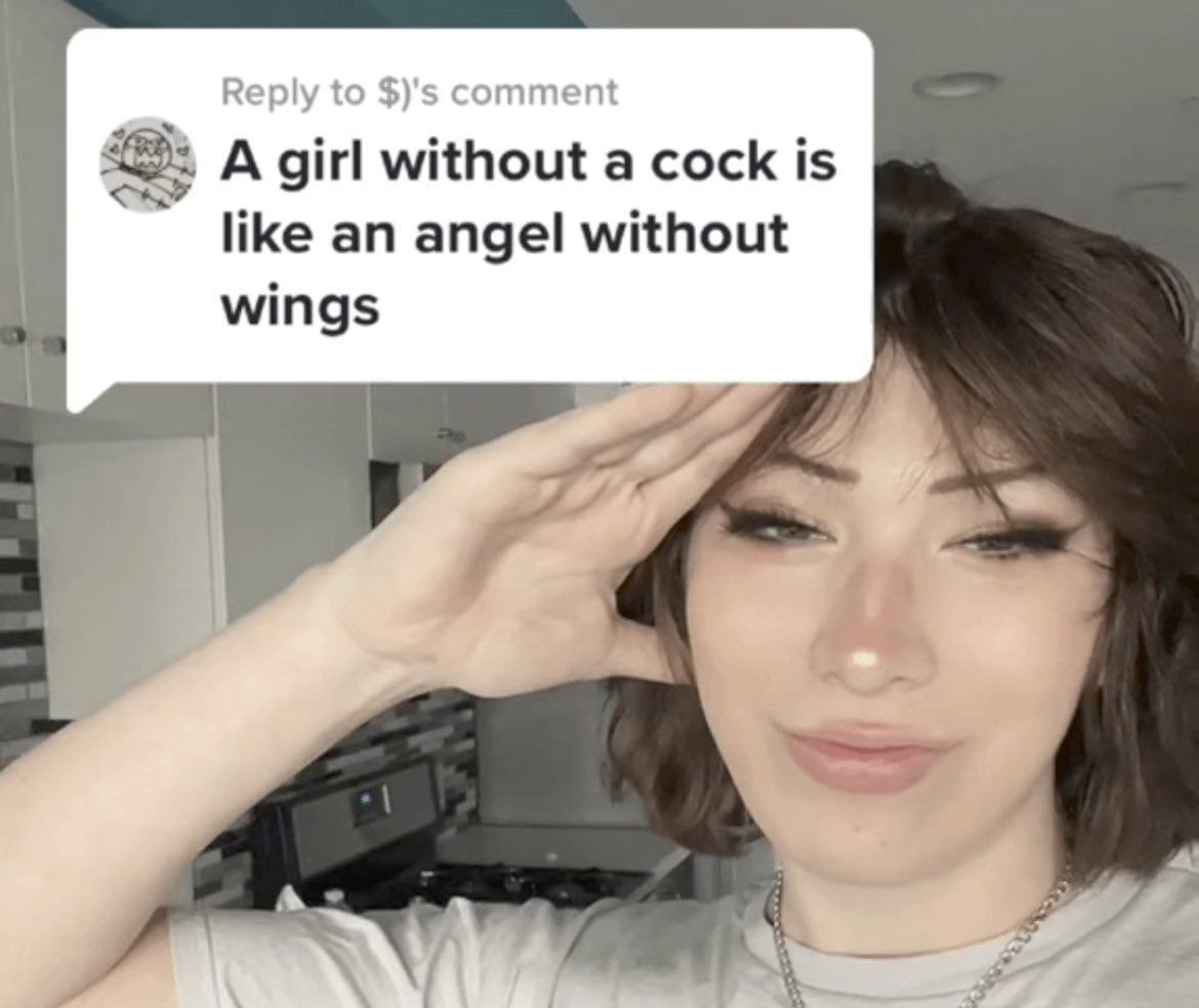 А girl without a cock is like an angel without wings