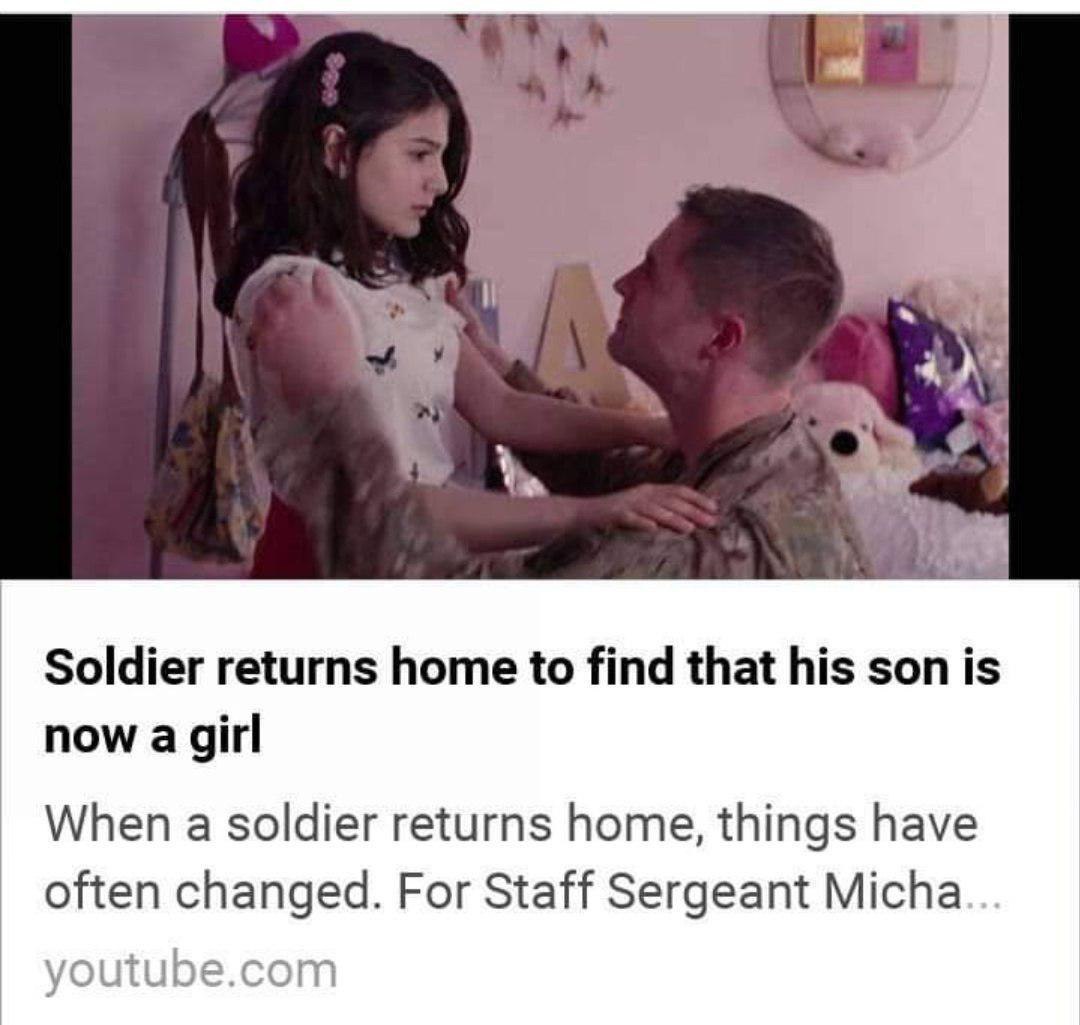 И Soldier returns home to find that his son is now When a soldier returns home, things have often changed. For Staff Sergeant Micha youtube.com