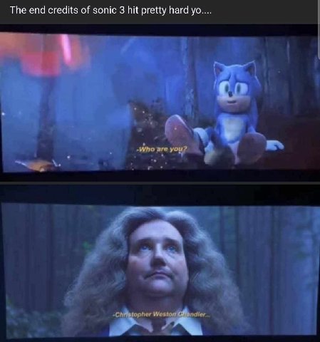 The end credits of sonic 3 hit pretty hard