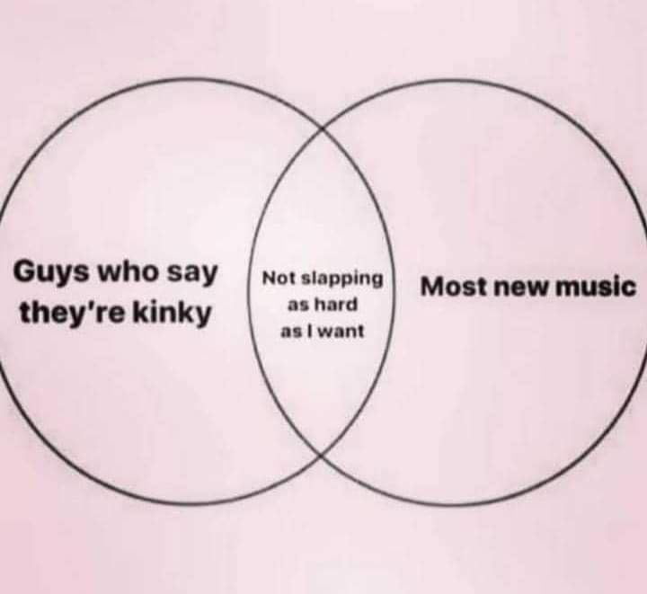 Guys who say Not slapping Most new music they're kinky as hard
