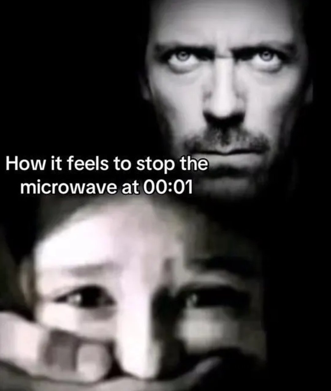 How it feels to stop the microwave at 00:01