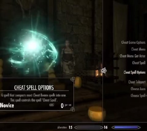 fino: Ike my дано as Housecarl very seriously [ won't hesitoté fo shed blood ту uncle Vign Cheat Menu Get Actor ___ CHEAT SPELL OPTIONS | Cheese Ако Ths spel conto the spell "Cheat Spl