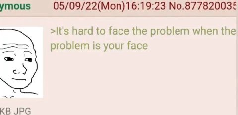 ymous 05/09/22(Mon)16:19:23 №.87782003: hard to face the problem when the problem is your face с JPG