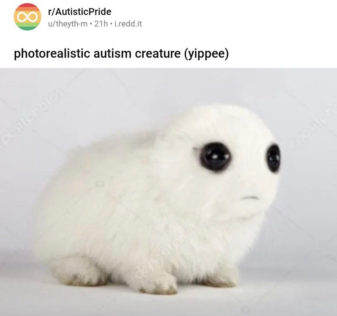 r/AutisticPride u/theyth-m i.redd.it photorealistic autism creature (yippee)