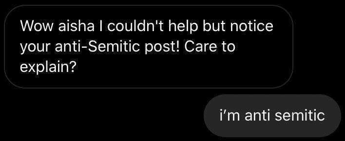Wow alisha! couldn't пер but notice your anti-Semitic post! Care to explain? anti semitic