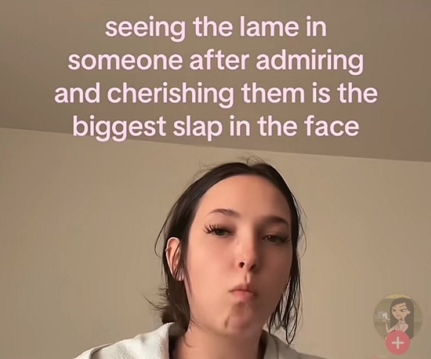 seeing the lame in someone after admiring and cherishing them is the biggest slap in the face