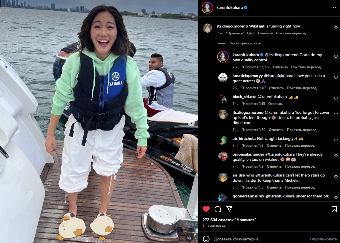 karenfukuhara its.diego.moreno WikiFeet is fuming right now 74. "Нравится": 3,478 Ответить Показать перевод Посмотреть ответы karenfukuhara @its.diego.moreno Gotta my own quality control 74. "Нравится
