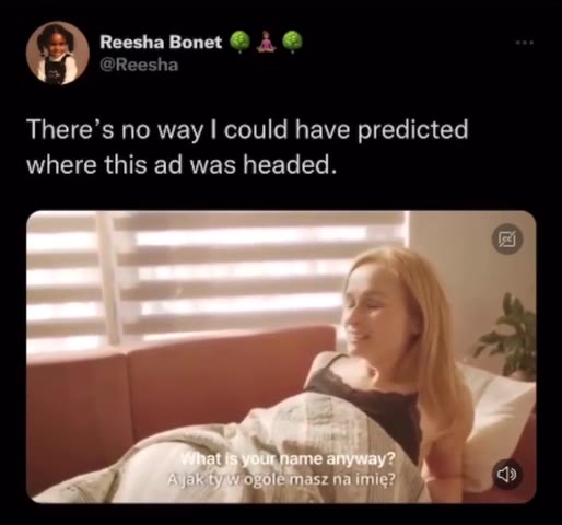 я 2) Reesha Bonet @ де There’s no way | could have predicted where this ad was headed. Al Plyty winylowej) Ф