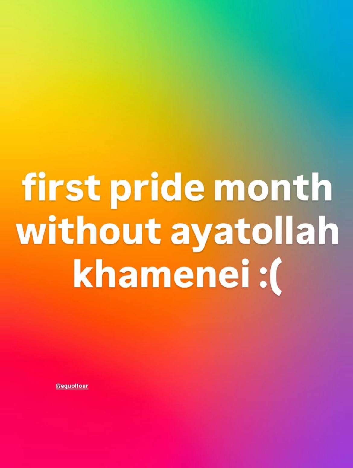 first pride month without ayatollah khamenei