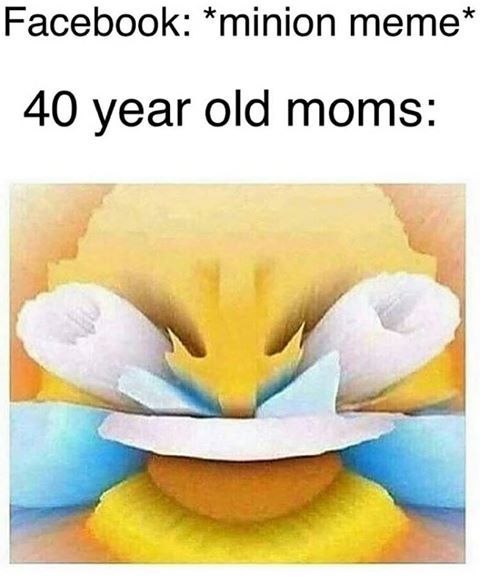 Facebook: *minion тете* 40 year old moms: