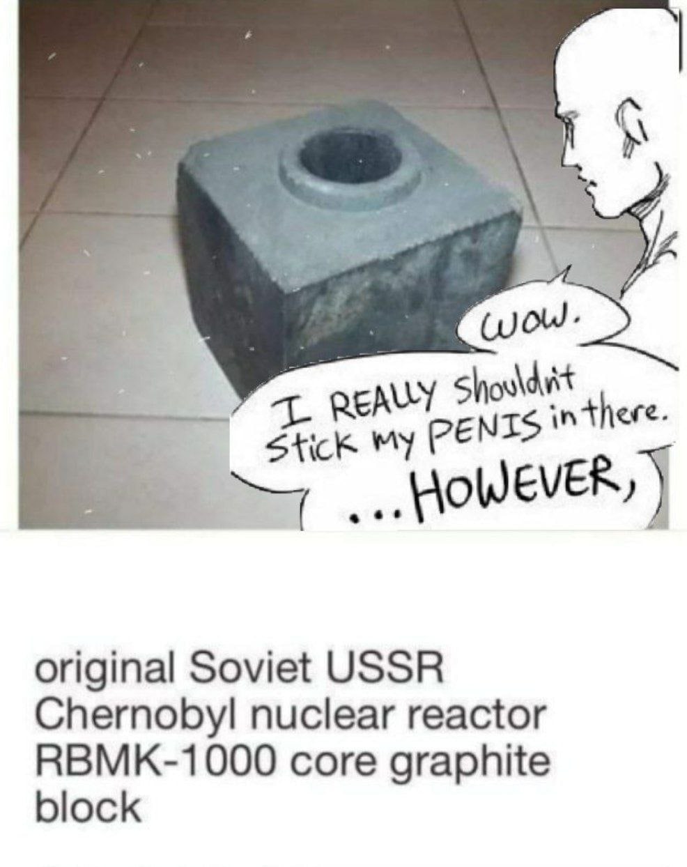 С 4 original Soviet USSR Chernobyl nuclear reactor RBMK-1000 core graphite block