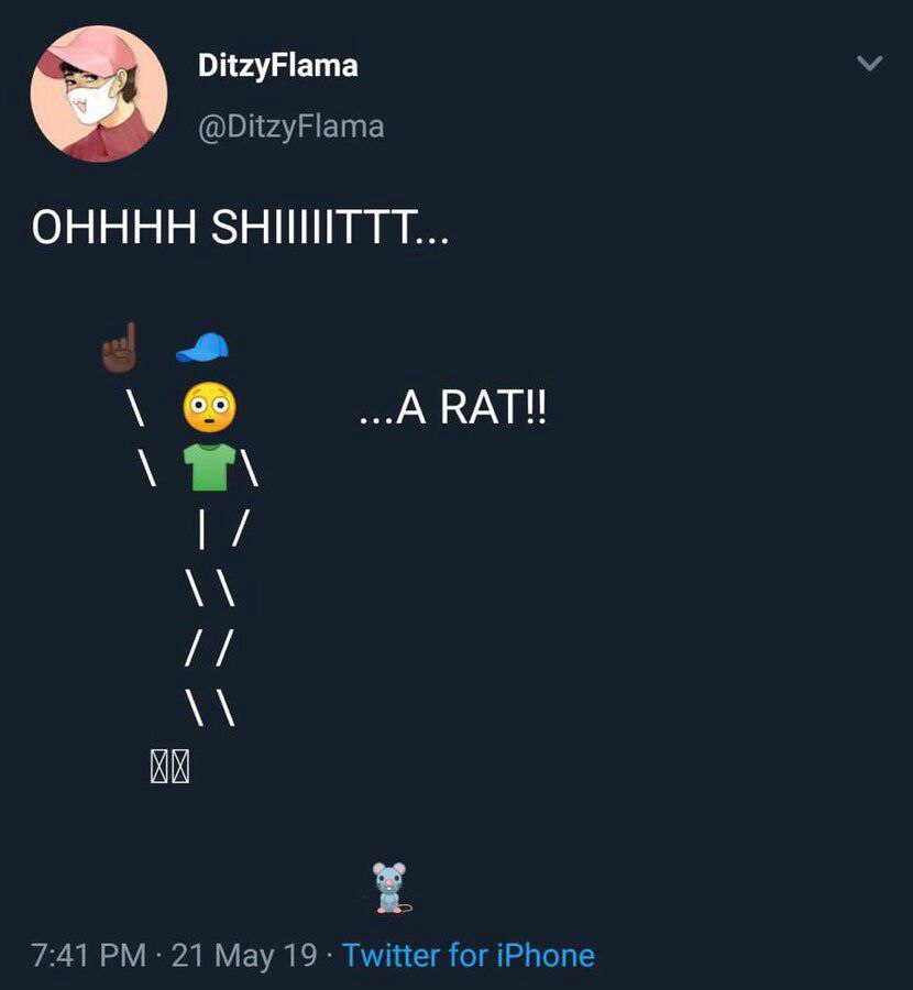 DitzyFlama @DitzyFlama OHHHH ...А КАТ!! 7:41 21 Мау 19 Twitter for iPhone