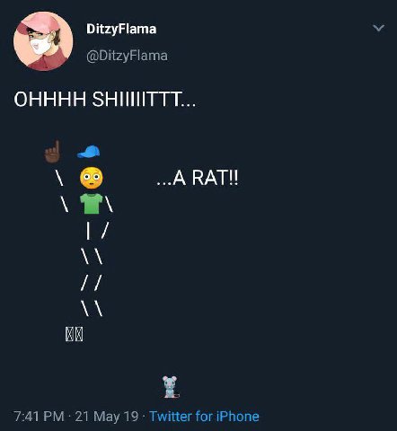 DitzyFlama @DitzyFlama OHHHH ...А КАТ!! 7:41 21 Мау 19 Twitter for iPhone