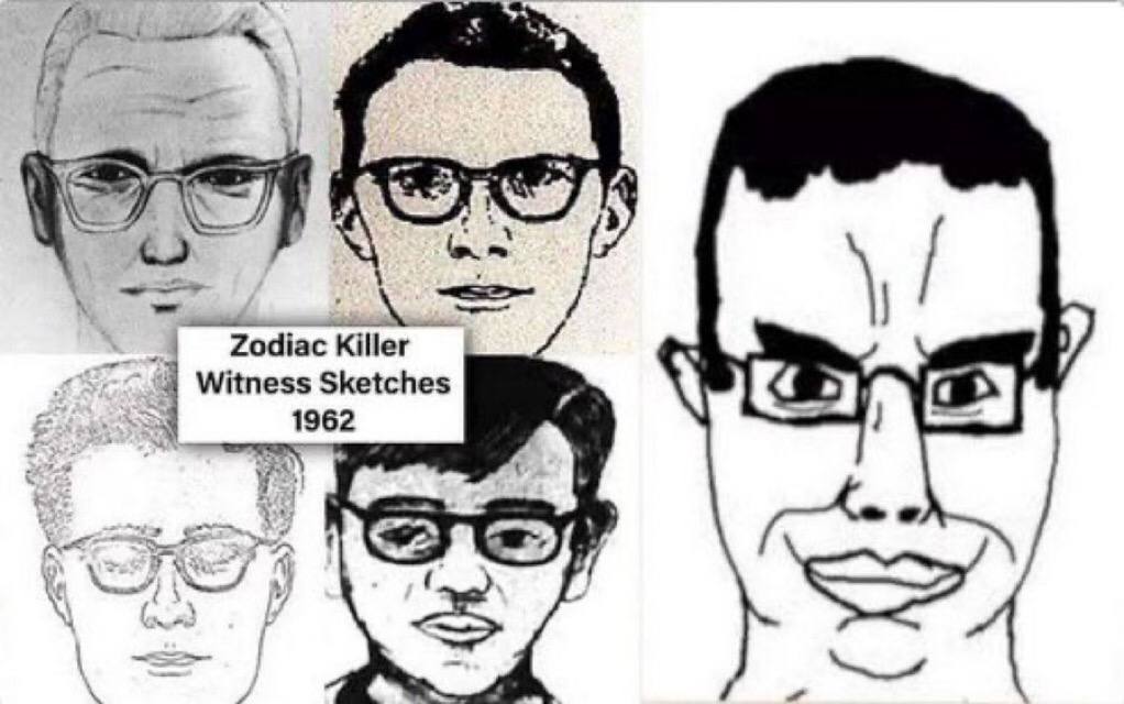 Zodiac Killer у Witness Sketches 1962 4 hat