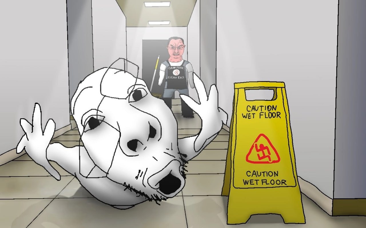 a FLOO, CAVTION МЕТ FLOOR