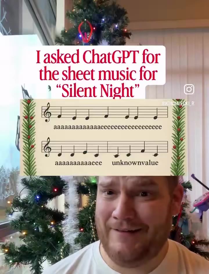 Тазкед ChatGPT for | the sheet music for зу Silent night, holy night, у | acvad ChatCDT tar ШК SHICCL LUSIC LOL 4 у, ааааааааааеее unknownvalue \ I dSACU Ullal SP 1 ИЯ | и OLICUL LEIUOIL КЛ a “Qslant