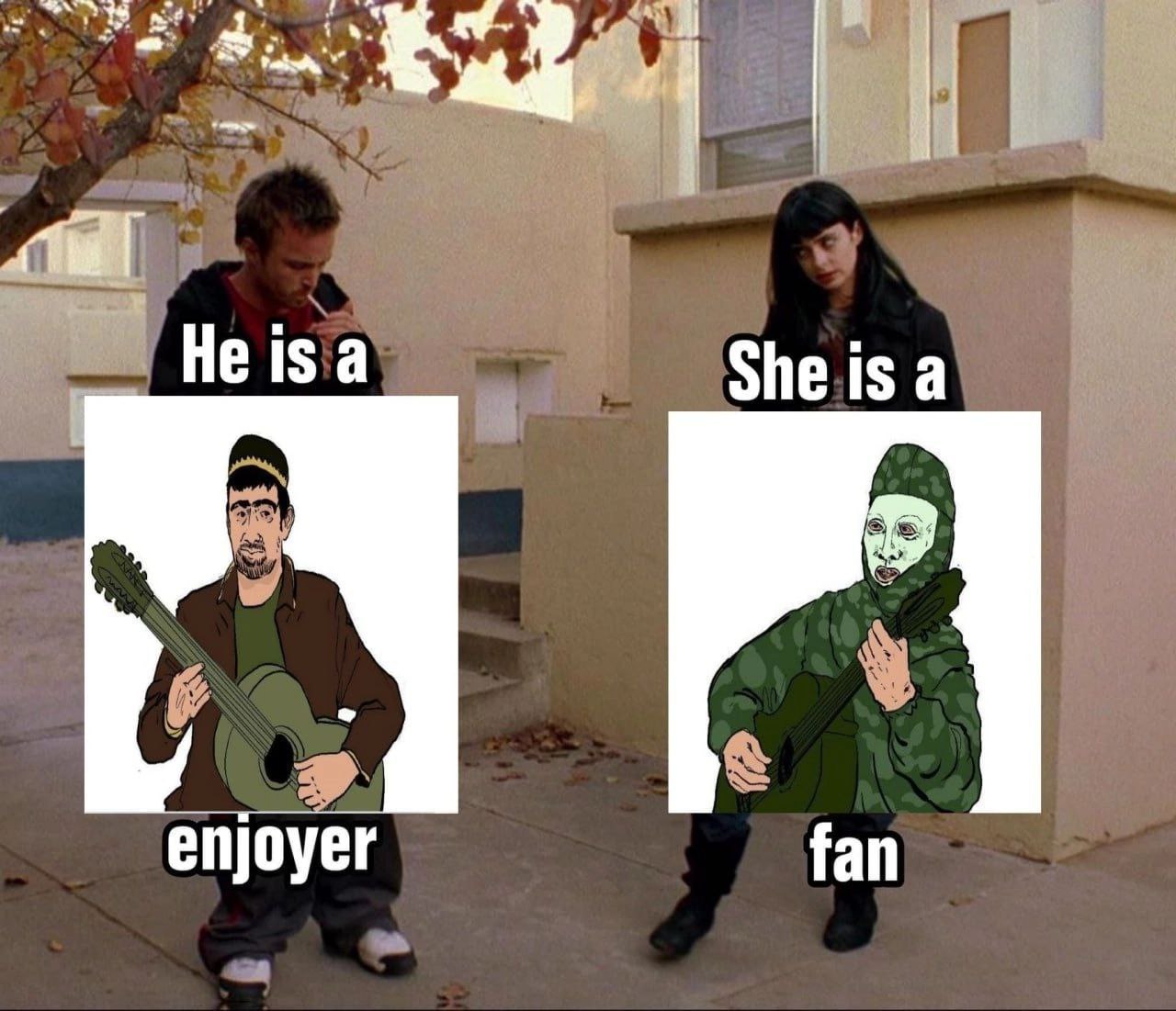 She is a fan enjoyer