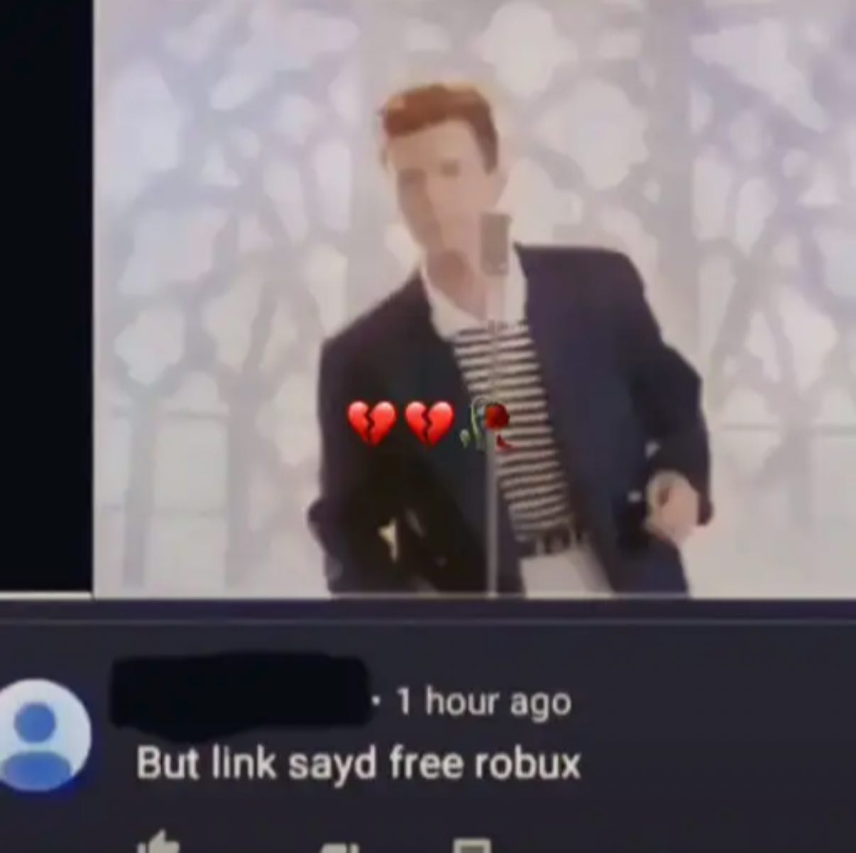 1 hour ago But link sayd free robux