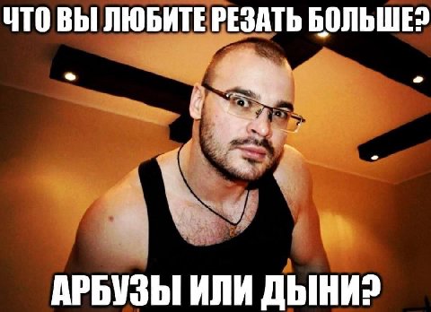 ЧТО ВЫ ЛЮБИТЕ РЕЗАТЬ БОЛЬШЕ? АРБУЗЫ ИЛИ ДЫНИ?