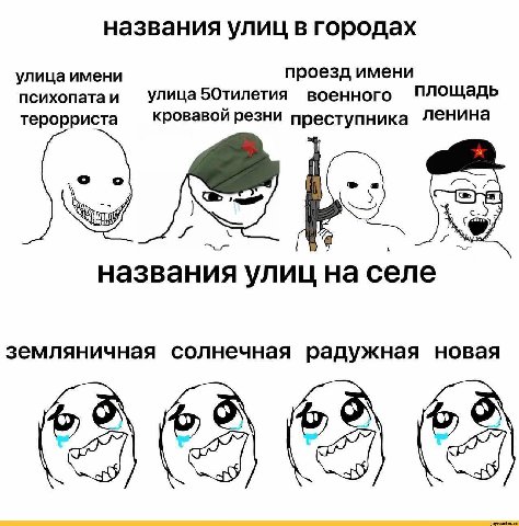 названия улиц в городах проезд имени улица имени психопата и улица 50тилетия военного терорриста кровавой резни преступника Ленина о о названия улиц на селе земляничная солнечная радужная новая