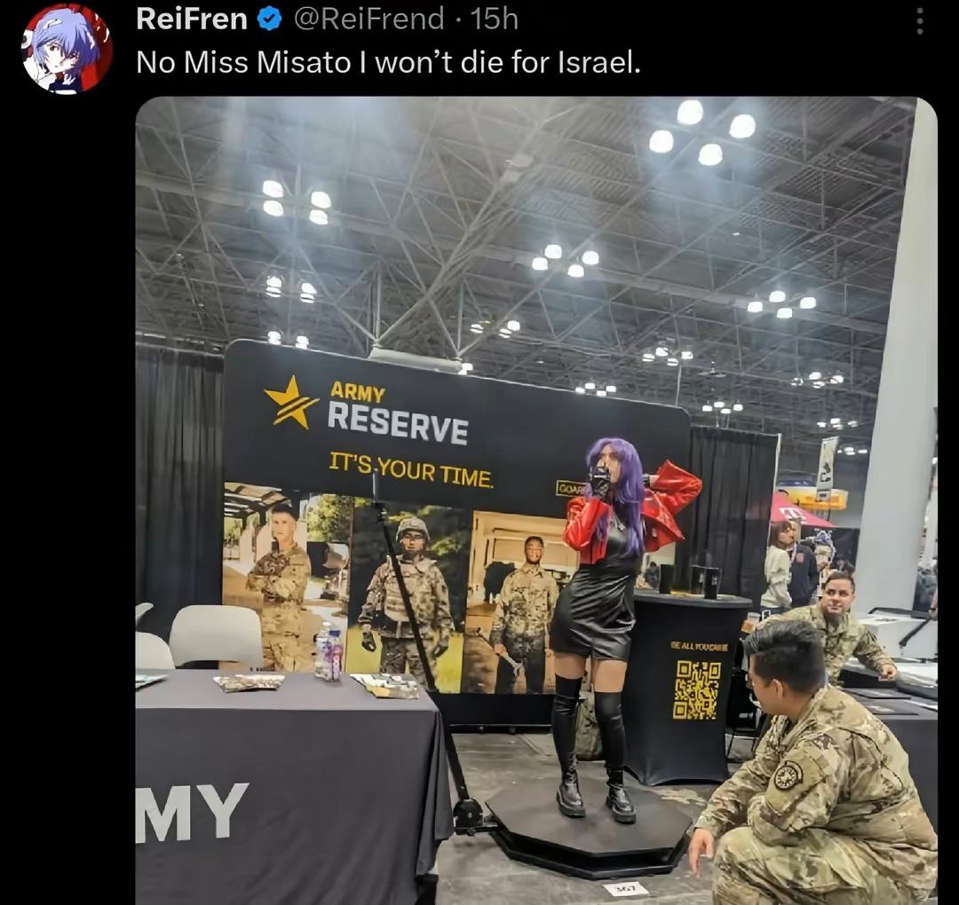 ReiFren @ReiFrend No Miss Misato won’t die for Israel 225 a a) АВМу RESERVE jYOuR TIME MY