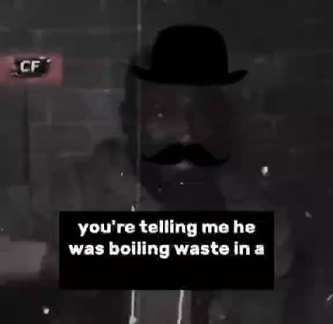 boiling excre was boiling waste in a