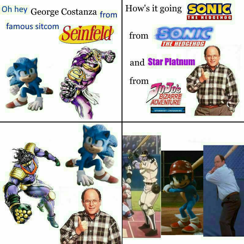 hey George Costanza How's it going from famous Seinfeld and Star Platnum from BIZARRE VENTURE 4 86a