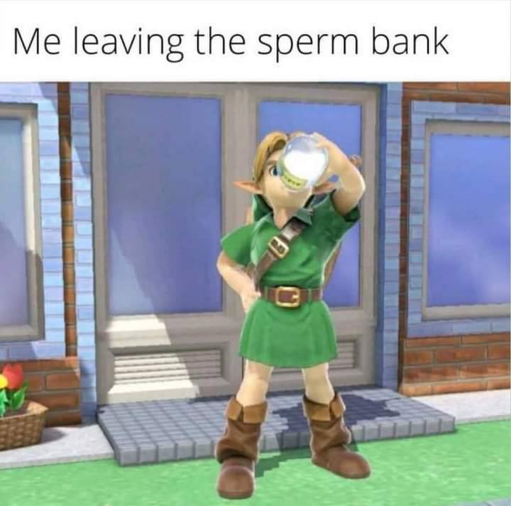 Me leaving the sperm bank