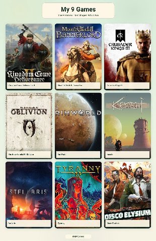 Подсмотрел в других каналах теорию о том, что 9 любимых игр могут хорошо описать, какой человек перед вами. Не особо конспирологично, конечно, но всё же, любопытно стало, кто как занимается эскапизмом