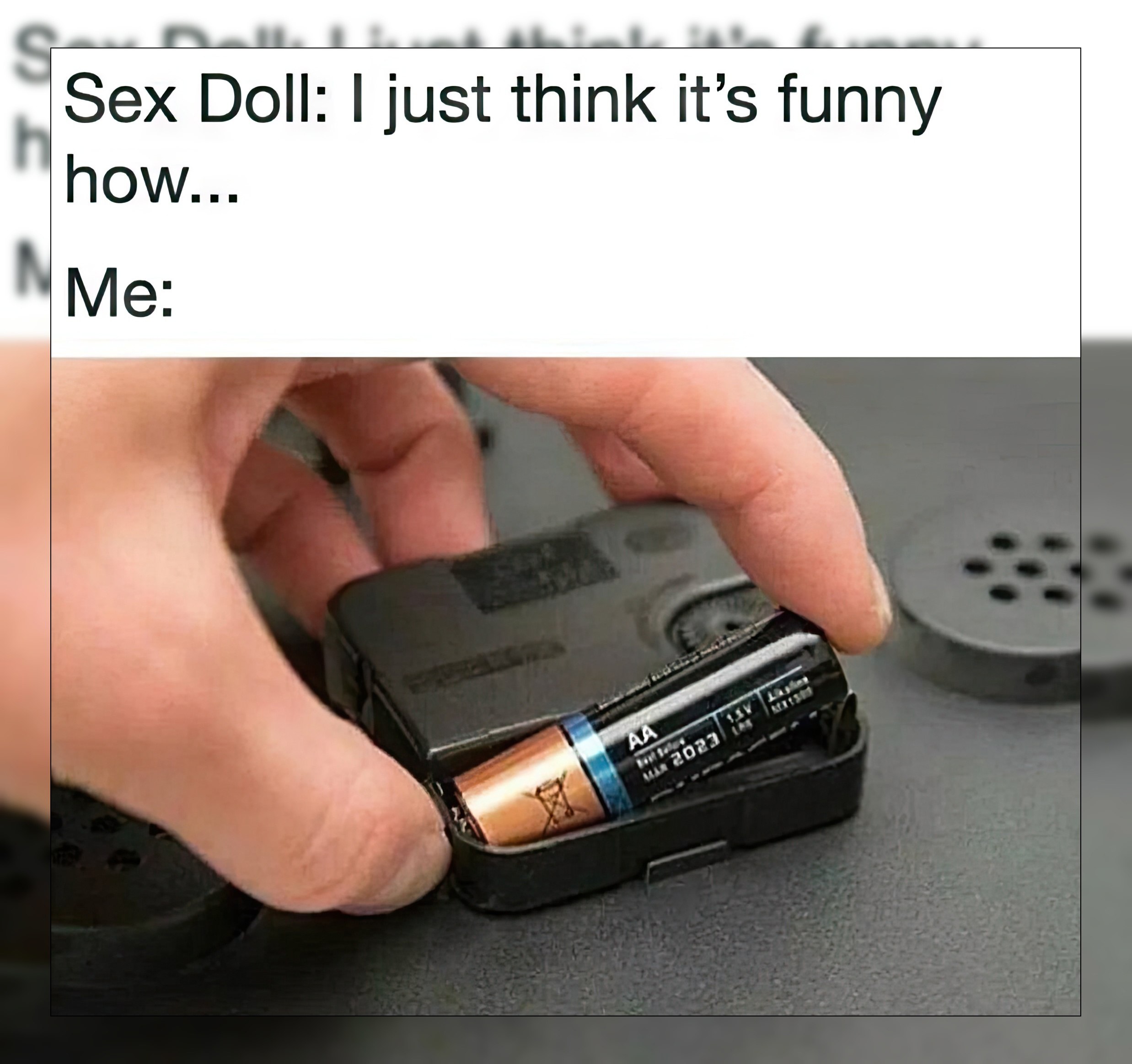 Sex Doll: just think it’s funny how... Me: