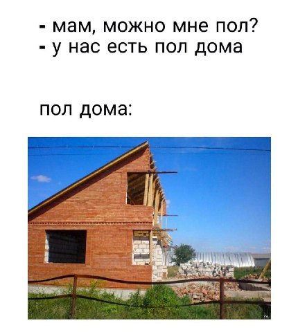 мам, можно мне пол? у нас есть пол дома пол дома: