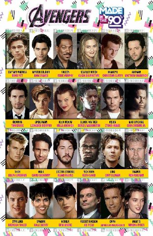 VENGERS Vie CAPTAIN AMERICA SOLDIER FALCON SCARLET WITCH HAWKEYE ANTMAN EDDIE MURPHY ALICIA SILVERSTONE SLATER МАТТНЕМ BRODERICK JOHN У. IRONMAN SPIDERMAN BLCK WIDOW BLACK PANTHER VISION WAR MACHINE T