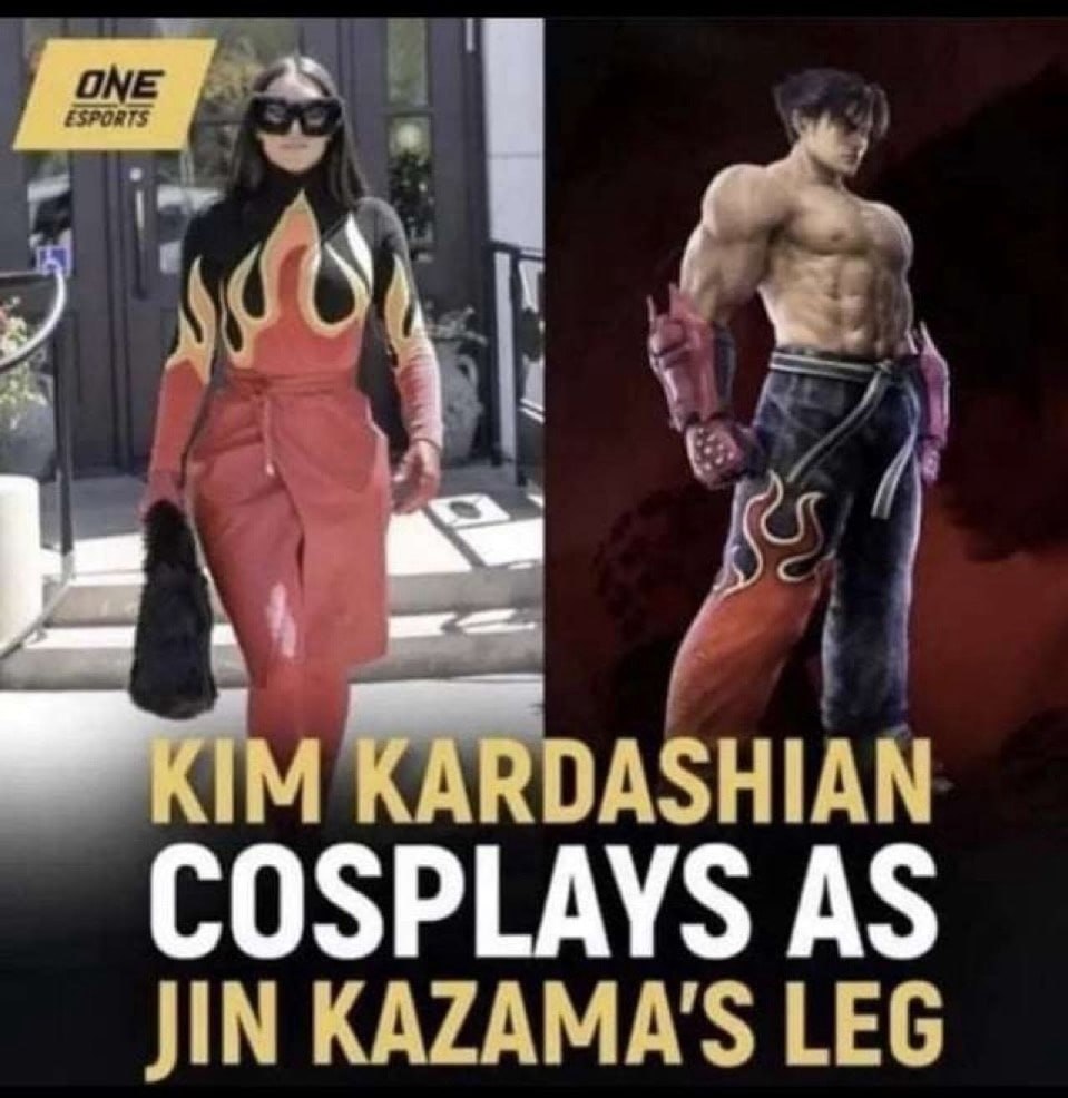 KARDASHIAN COSPLAYS AS JIN LEG