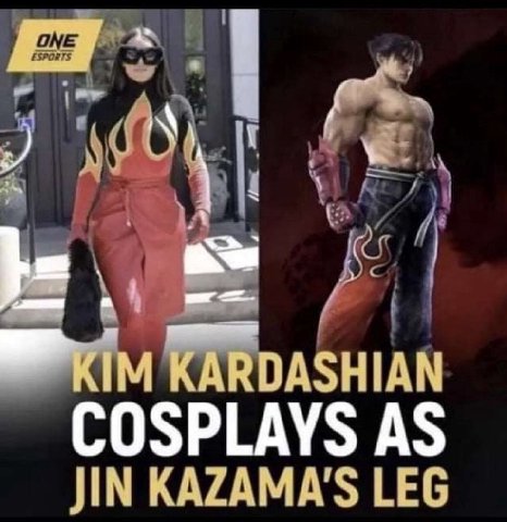 KARDASHIAN COSPLAYS AS JIN LEG