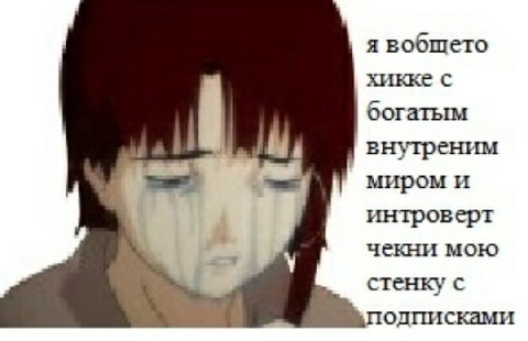 я вобщето хикке с богатым внутреним миром и интроверт чекни мою стенку с подписками