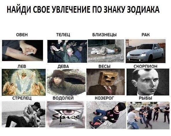 НАЙДИ СВОЕ УВЛЕЧЕНИЕ ПО ЗНАКУ ЗОДИАКА ОВЕН ТЕЛЕЦ БЛИЗНЕЦ РАК ЛЕВ ВЕСЫ ДЕВА СКОРПИОН 3 “A водолей КОЗЕРО