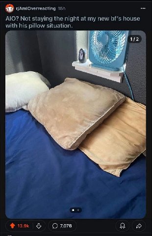 women will never understood comfiness of old pillow