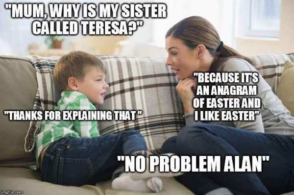AN ANAGRAM 0 ILIKE FOR “NOE PROBLEM