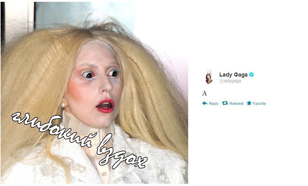 4 Lady Сада @ladygaga А Reply 4 Retweet Favorite Wey,